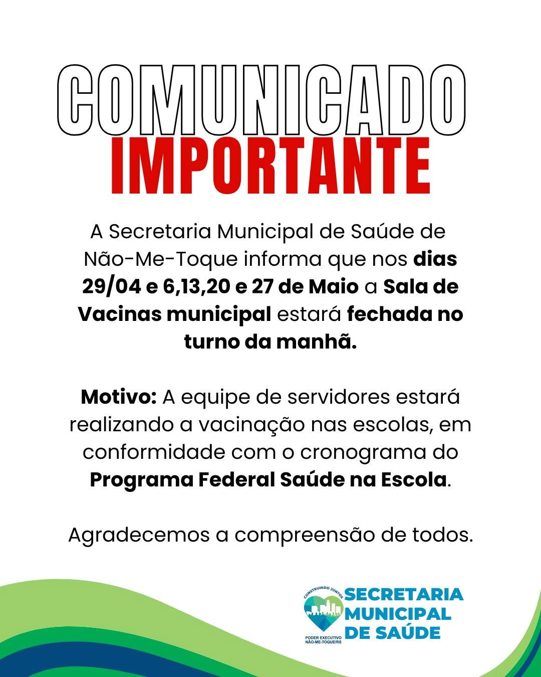 Imagem: Comunicado Importante!
