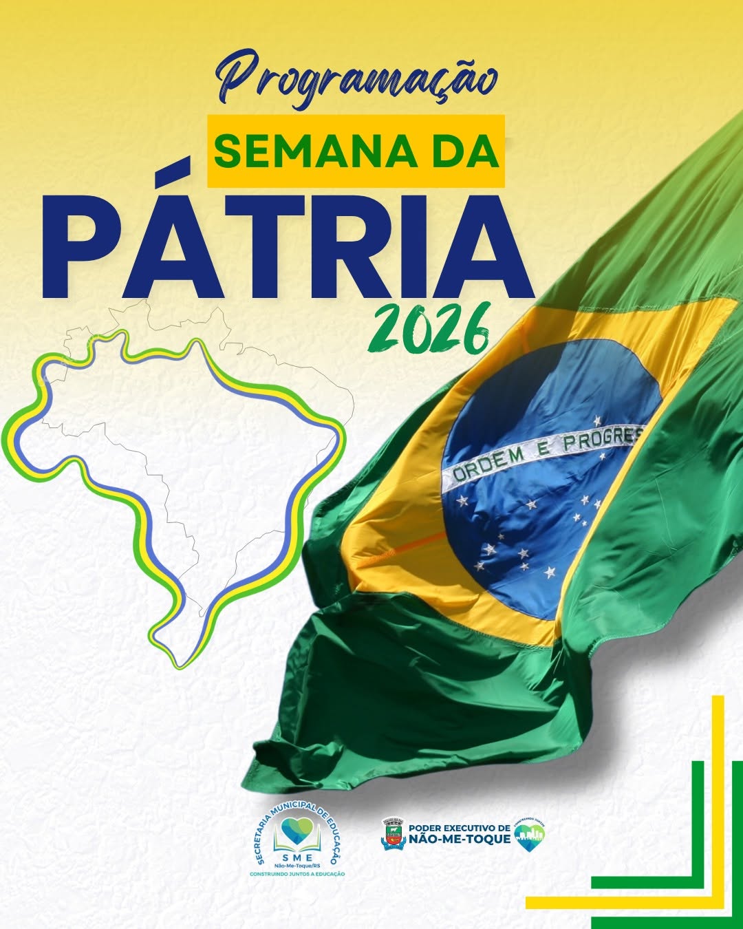Imagem: Semana da Pátria será realizada em frente à Prefeitura Municipal A Secretaria Municipal de Educação convida toda a comun.