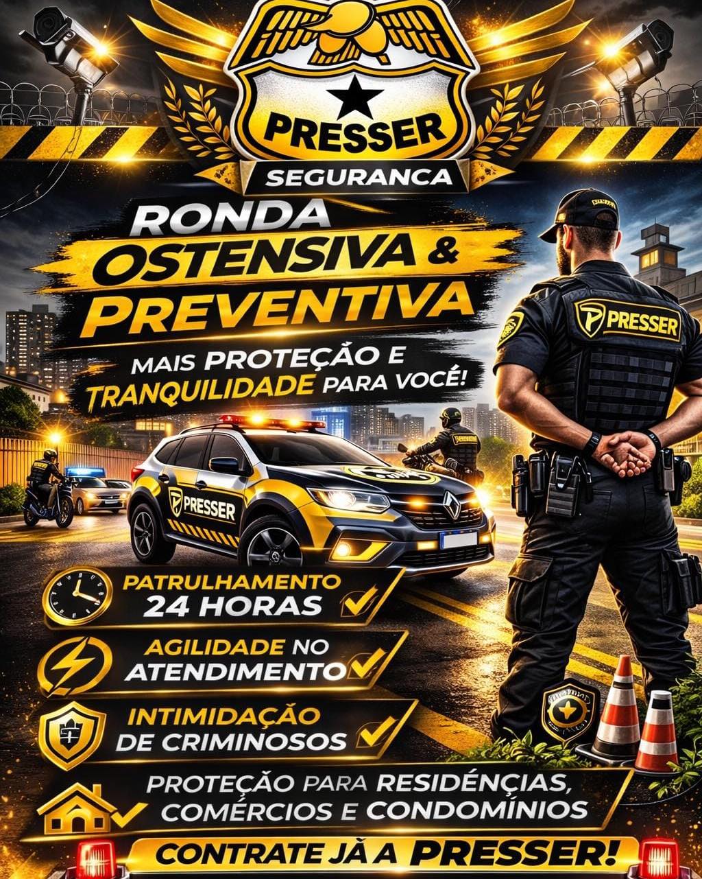 🛡 PRESSER EVENTOS 🛡 Há mais de 20 anos garantindo segurança, organização e tranquilidade nos melhores momentos! ...