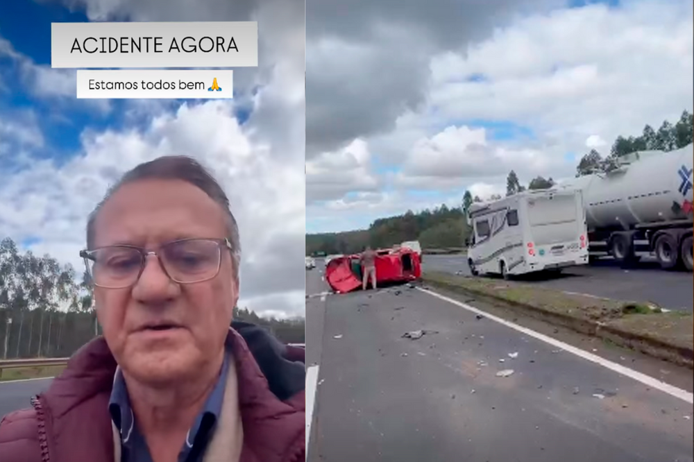 Deputado federal Giovani Cherini se envolve em acidente com cinco veículos em rodovia do RS
