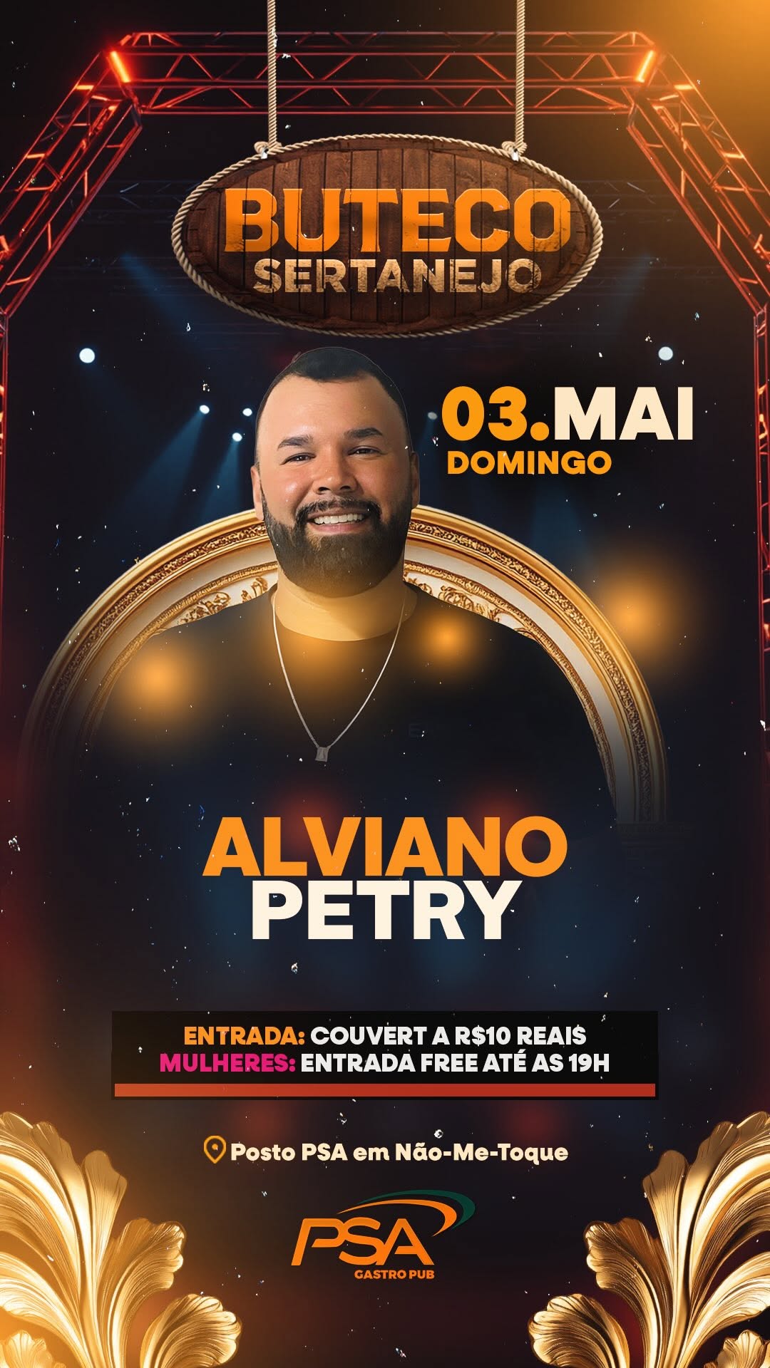 Imagem: Buteco Sertanejo neste domingo dia 03 de Maio aqui no PSA Gastro Pub com Alviano Petry!