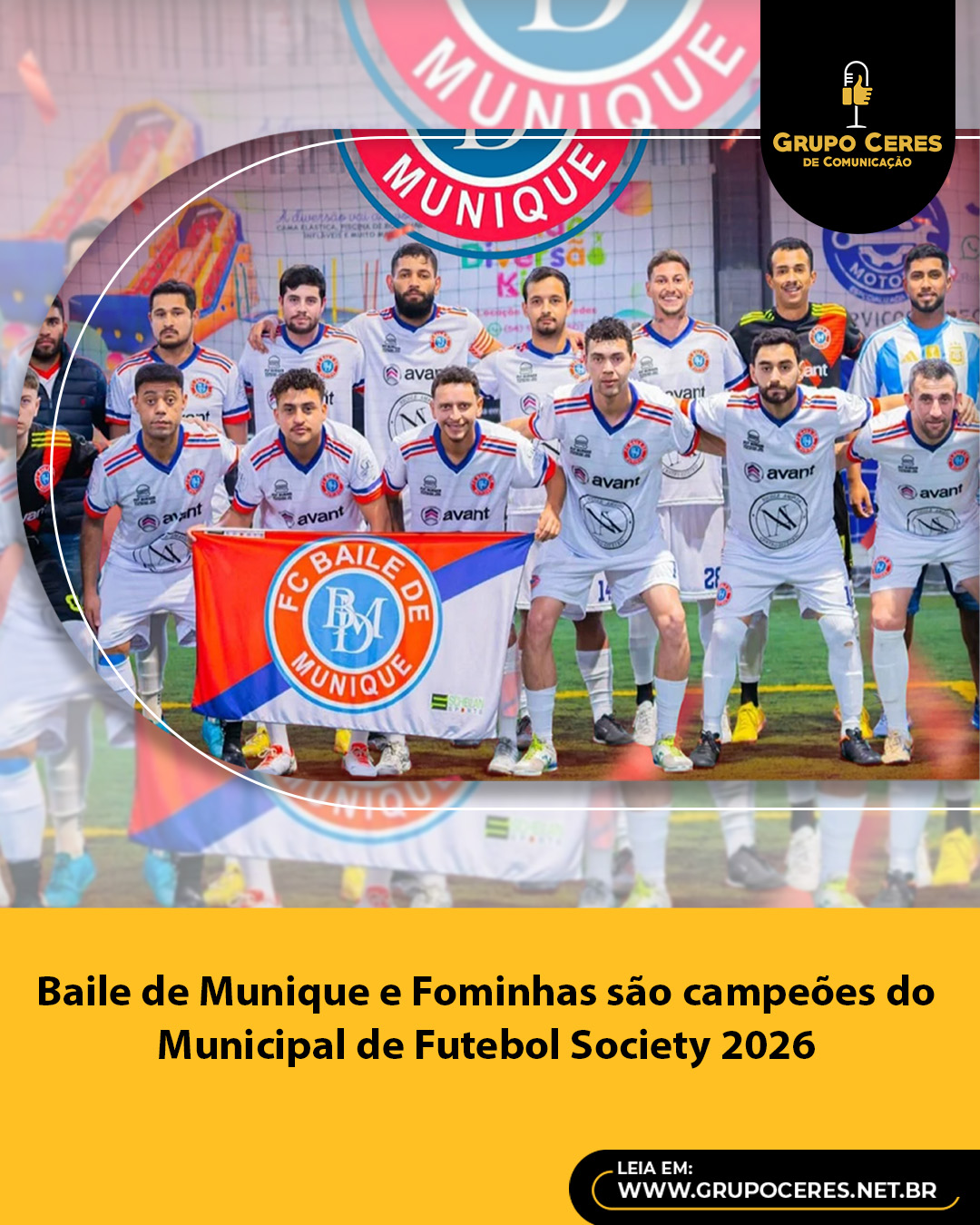 Imagem: O Campeonato Municipal de Futebol Society 2026 chegou ao fim nesse sábado (29), com a realização das finais das categori...