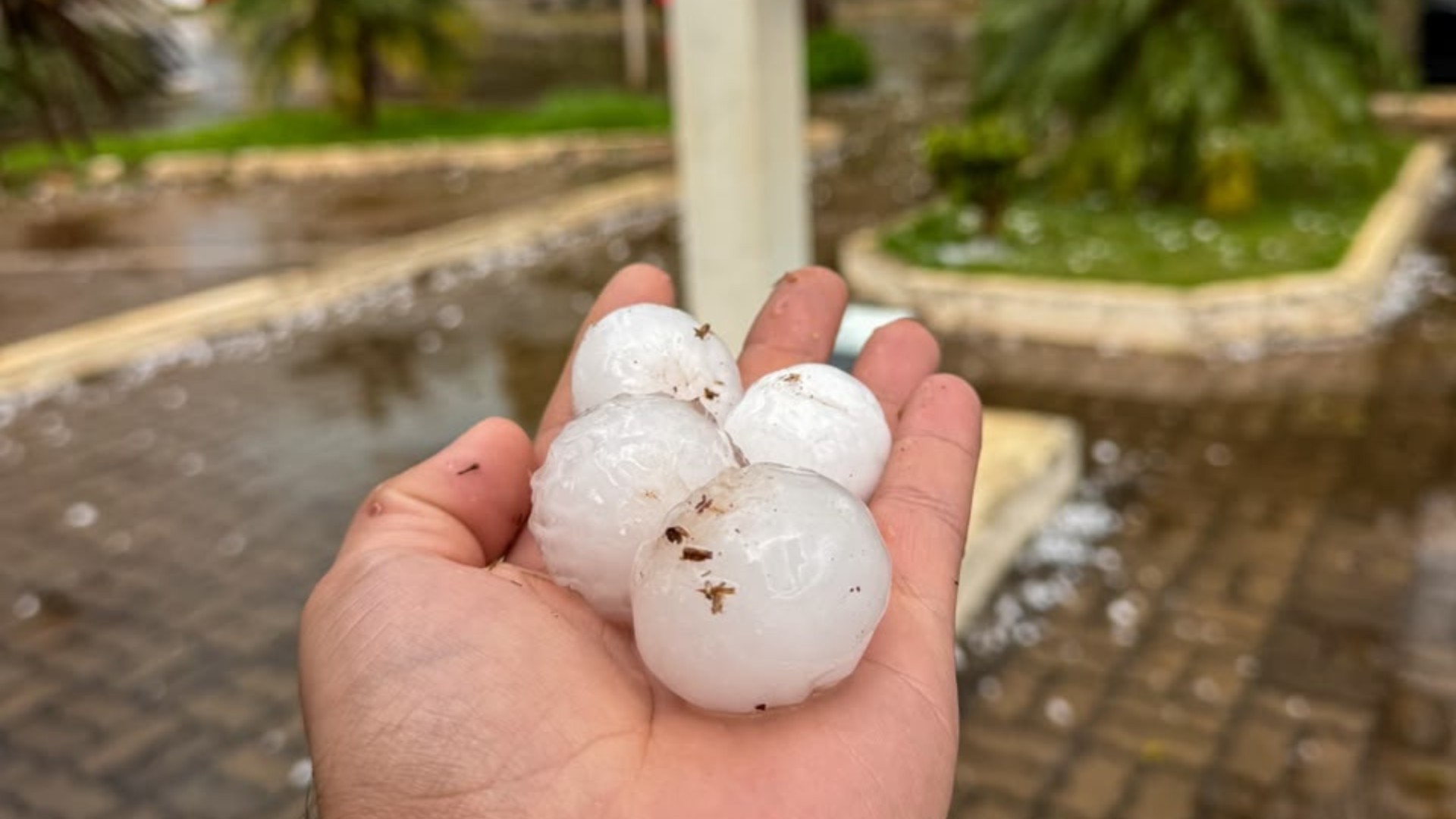 Chuva de granizo dura menos de 5 minutos e danifica 500 casas no RS