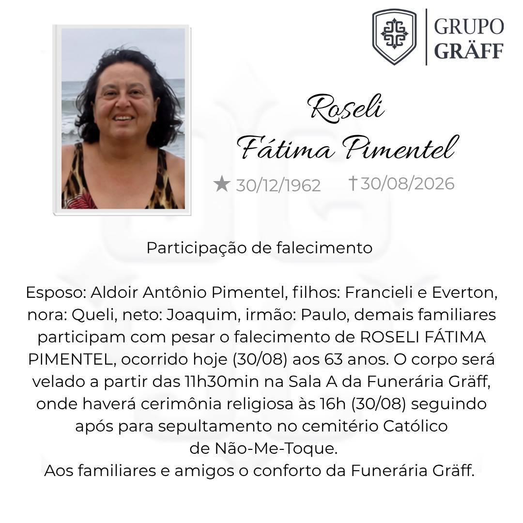 NOTA DE FALECIMENTO