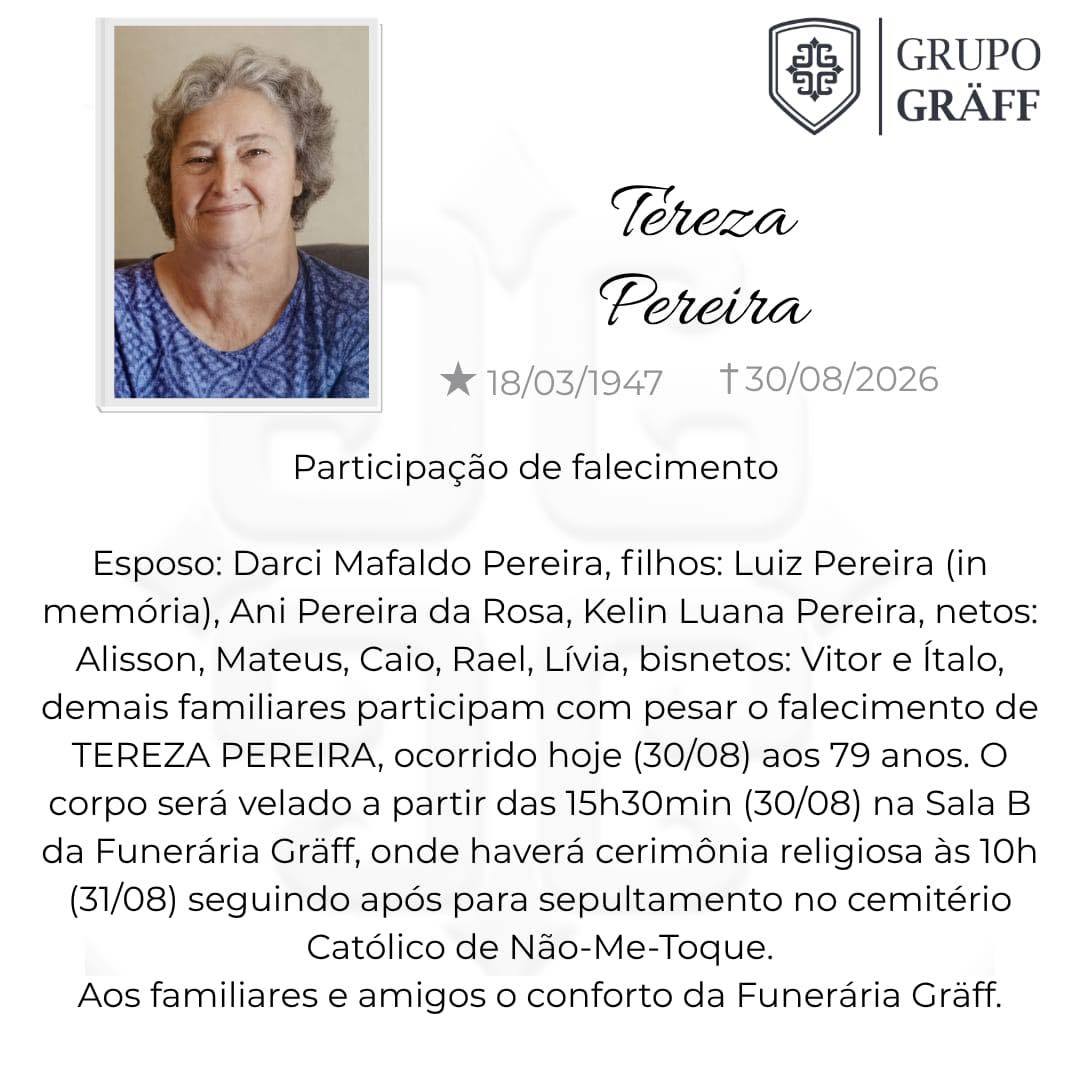 NOTA DE FALECIMENTO